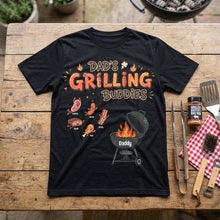 Load image into Gallery viewer, Dad's Grilling Buddies Shirt - Personalized Gift for Grilling Dads Shirts PopCulturePrints
