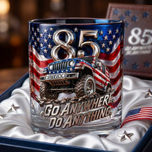Load image into Gallery viewer, Celebrate 85 Years: Go Anywhere Do Anything - Personalized Round Glass Glass PopCulturePrints
