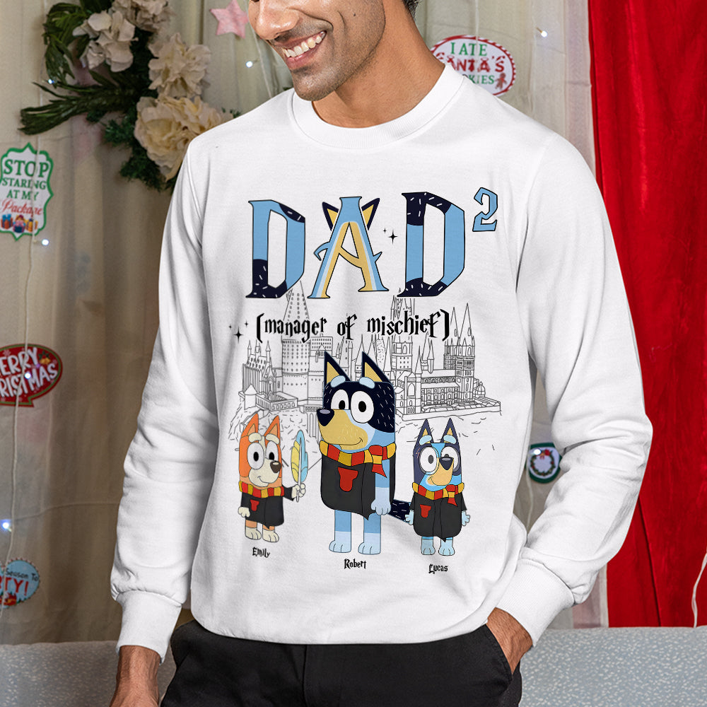 Personalized Family Wizard Shirt - Dad² 'Manager of Mischief'