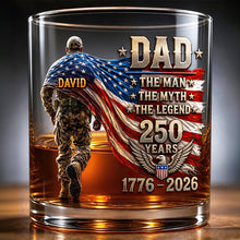 Load image into Gallery viewer, “The Man, The Myth, The Legend” - Personalized Glass Mug for Dad and Grandpa | Custom Gifts Glass PopCulturePrints
