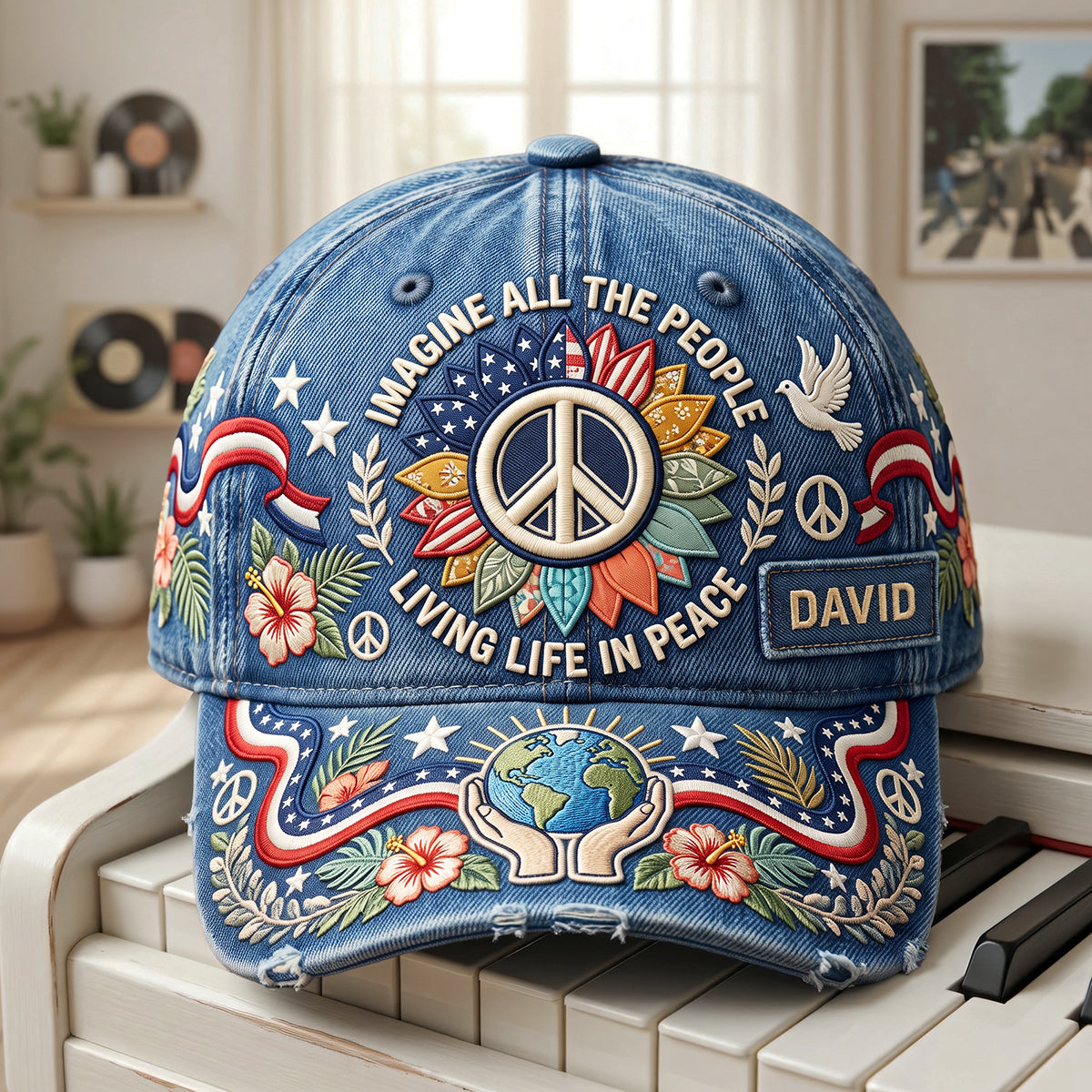 Peace Baseball Classic Cap - Personalized Gifts 04pata010726 Caps PopCulturePrints