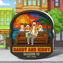 Load image into Gallery viewer, “A Symbol of Love: Daddy And Kiddy Acrylic Plaque - Personalized Gifts For Dad to Cherish” Shaped Plaques PopCulturePrints
