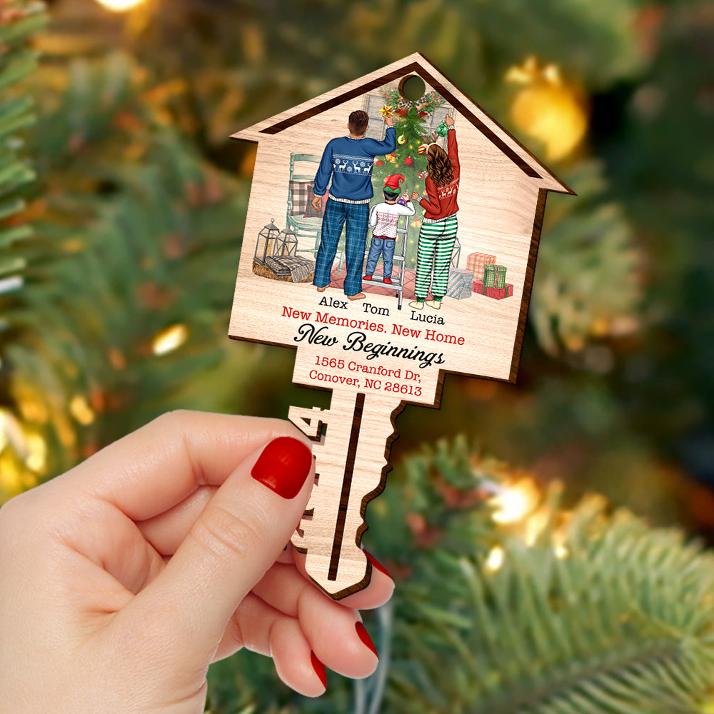 Personalized New Home Christmas Ornament – Custom Family Gift Ornament PopCulturePrints