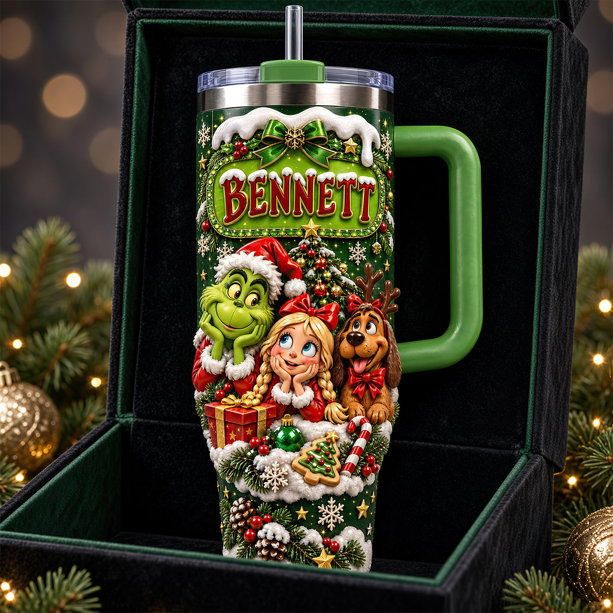 "Spread Holiday Cheer with a Smile!" - Cute Holiday Mischief Tumbler - Personalized Christmas Gift for Family, Friends, Kids, and Everyone Tumbler Cup PopCulturePrints