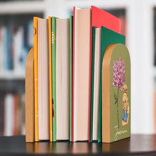 Load image into Gallery viewer, Bloom Where You&#39;re Planted - Personalized Wood Book Ends for Trendsetters and Book Lovers Wood Book Ends PopCulturePrints
