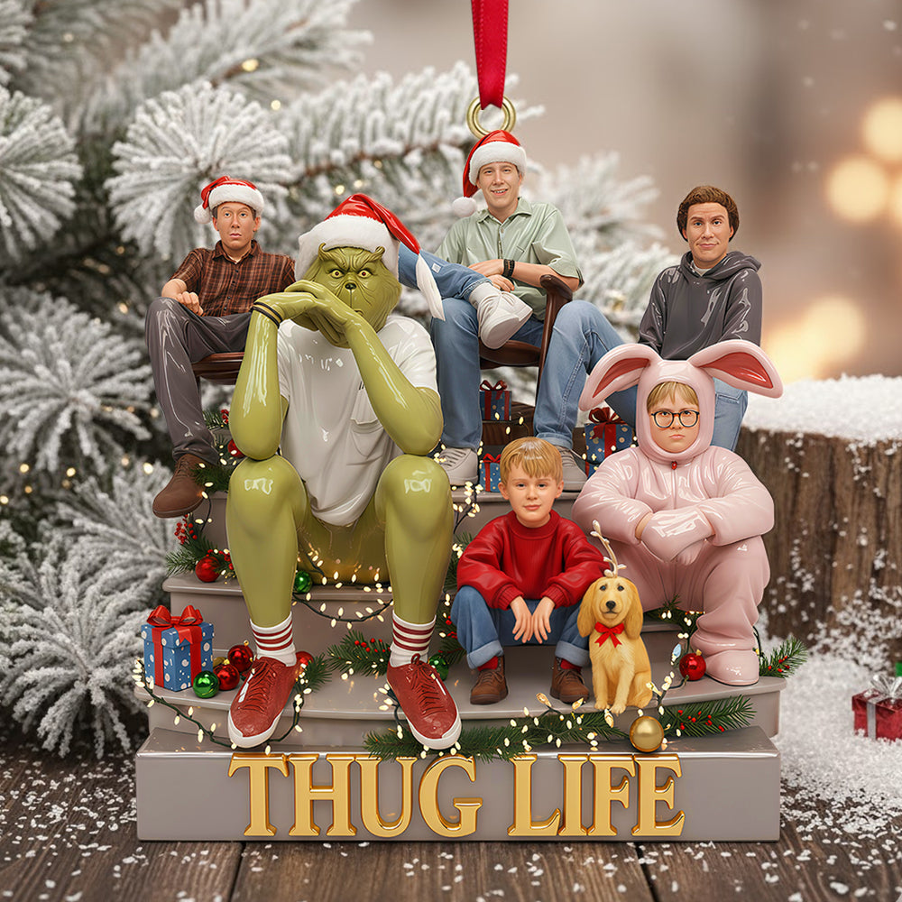 "Celebrate the Season with Laughter!" - Funny Holiday Squad Ornament, Personalized Custom Gift for Friends and Family Ornament PopCulturePrints