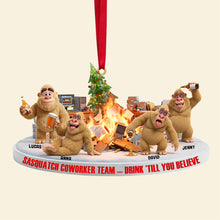 Load image into Gallery viewer, Sasquatch Coworker Team Christmas Ornament – Personalized Gifts for Fun-loving Friends and Coworkers Ornament PopCulturePrints
