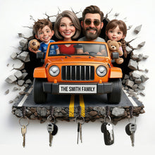 Load image into Gallery viewer, "Family Adventures Await" - Personalized Driving Roadway Acrylic Key Hanger - Custom Photo Gifts for Families Key Hanger PopCulturePrints
