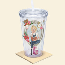 Load image into Gallery viewer, Personalized Acrylic Tumbler - Unique Reality Design for Book Lovers Tumbler Cup PopCulturePrints
