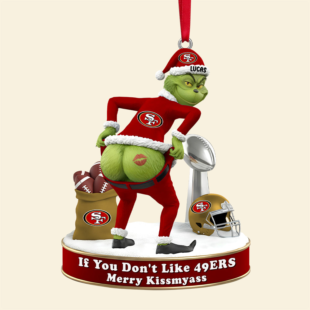 Funny Grinch Christmas Ornament - Personalized Gift for Sport Lovers Ornament PopCulturePrints
