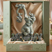 Load image into Gallery viewer, "Strong Mama Elephant" - Personalized Gifts for Mom - Unique Gift for Mother's Day &amp; Grandma Shaped Plaques PopCulturePrints
