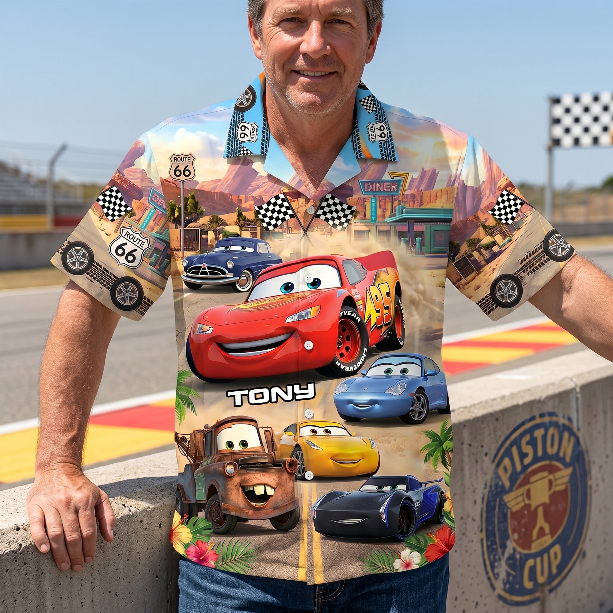 “Fuel Your Passion with Style” - Racing Crew Hawaiian Shirt, Personalized Gift for Auto Enthusiasts