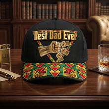 Load image into Gallery viewer, "Celebrate Fatherhood with a Fist Bump!" - Proud Dad and Kid Fist Bump Cap - Personalized Father's Day Gift for Dad and Grandpa Mesh Baseball Cap PopCulturePrints
