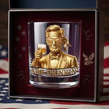 Load image into Gallery viewer, “Cheers to Freedom!” - Personalized Drinking Glass for Patriots Glass PopCulturePrints
