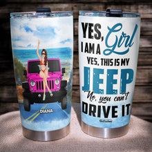 Load image into Gallery viewer, Personalized Girl Jeep Stainless Steel Tumbler
