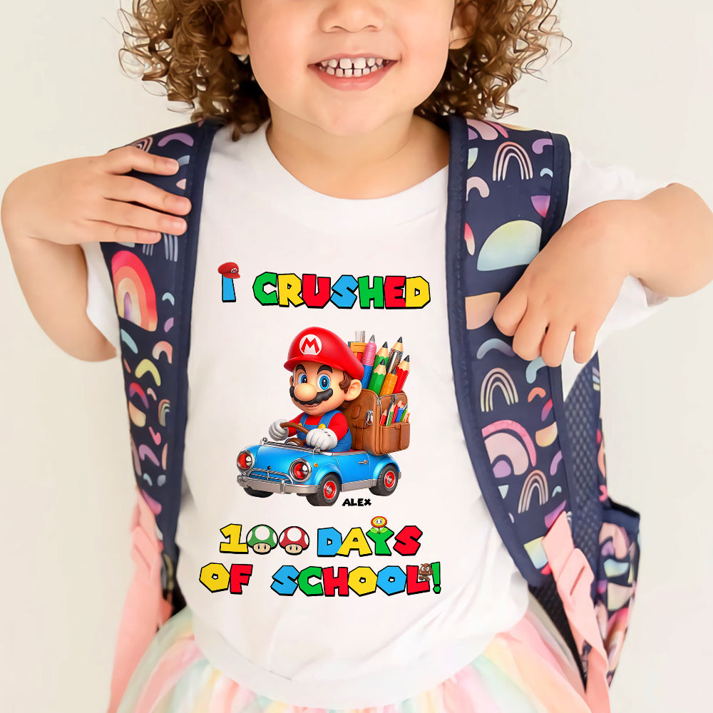 I Crushed 100 Days of School Personalized Kids Shirt Shirts PopCulturePrints