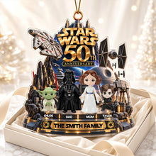 Load image into Gallery viewer, "Celebrate 50 Years of Adventure!" - Custom Personalized Ornament - Gift for Family, Anniversary, Star Wars Fans
