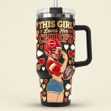 Load image into Gallery viewer, All-Star Girl Colorful 40oz Tumbler With Handle - Personalized Gifts For Sport Lovers 01HUTI010726 Tumbler Cup PopCulturePrints
