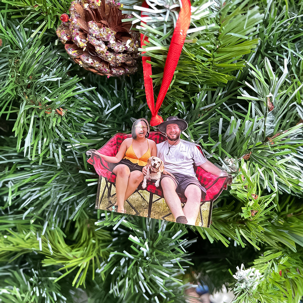 Personalized Camping Lovers Photo Ornament Ornament PopCulturePrints