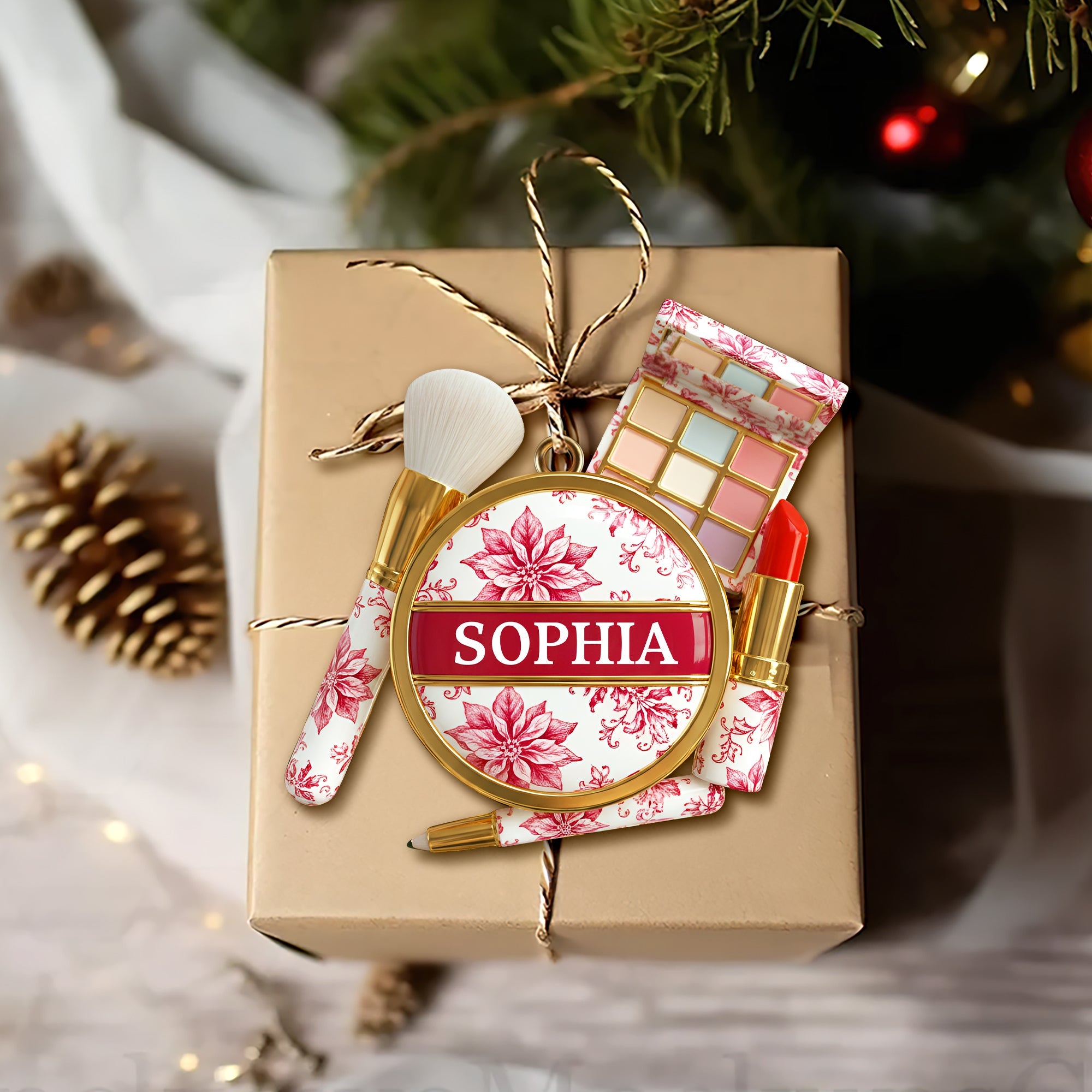 Makeup Kit Christmas Ornament - Personalized Gifts for Makeup Lovers Ornament PopCulturePrints