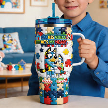 Load image into Gallery viewer, Hug Of Love Tumbler - Custom Gifts for Autism Awareness &amp; Personalized Touch Tumbler Cup PopCulturePrints
