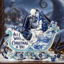 Load image into Gallery viewer, All I Want For Christmas Is You - Gothic Couple Toile de Jouy Christmas Ornament Ornament PopCulturePrints
