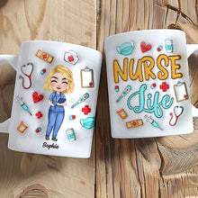 Load image into Gallery viewer, Personalized Nurse Life Coffee Mug - Custom Gift for Nurses Coffee Mug PopCulturePrints

