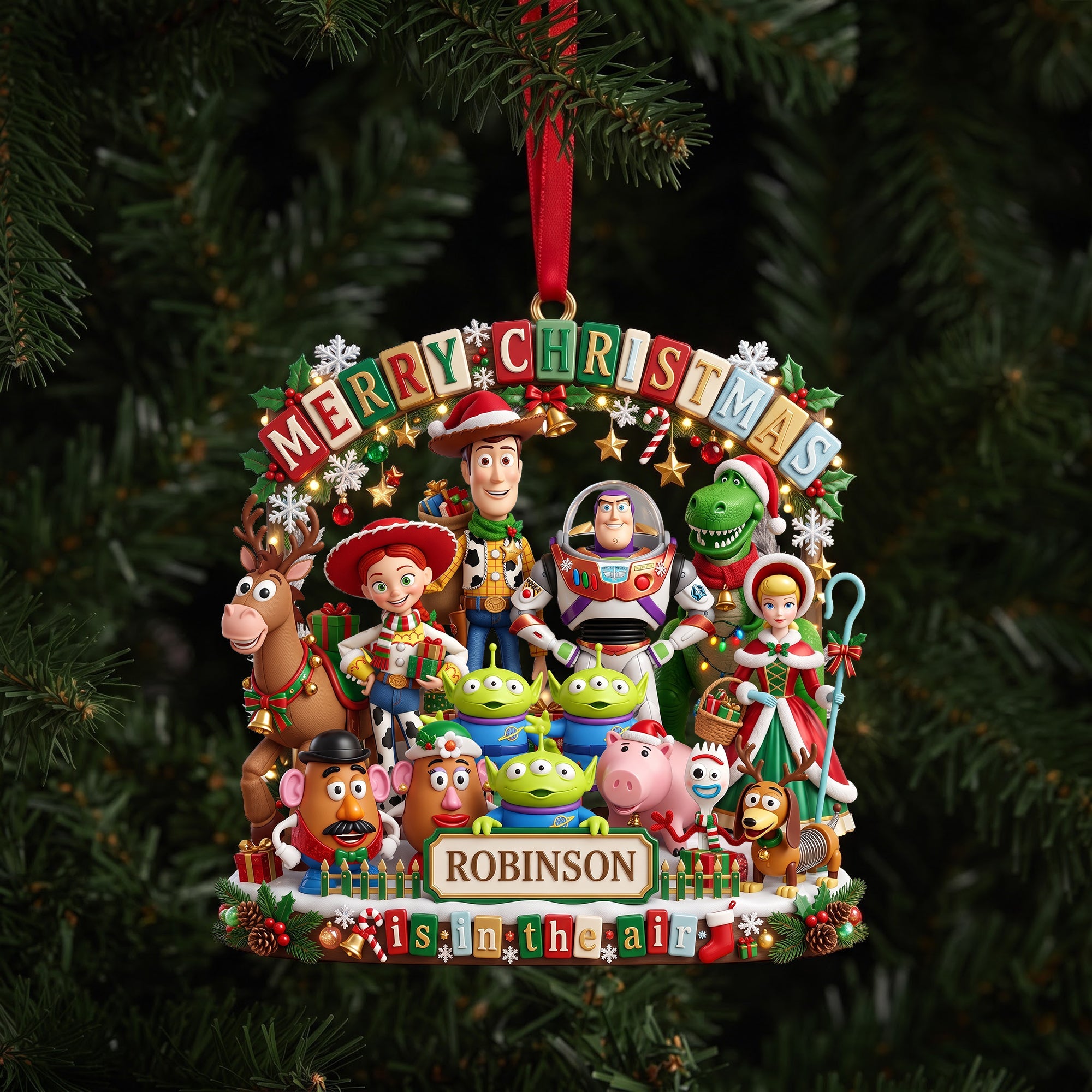 "Make Every Christmas Special!" - Personalized Festive Friends Acrylic Ornament - A Unique Gift for Families and Loved Ones