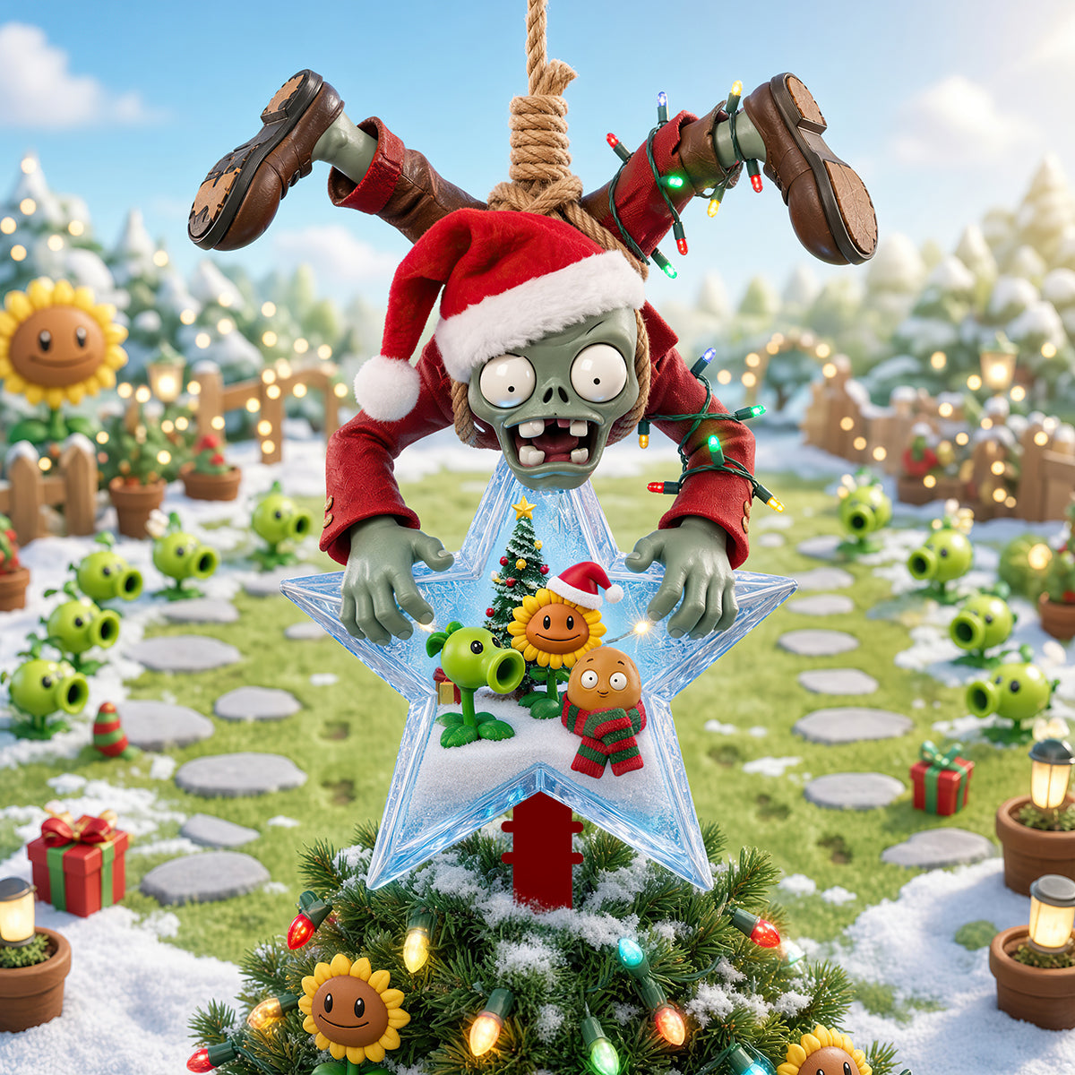 "Bring Joy to Your Holidays!" - Custom The Star Thief Tree Topper - Personalized Gift for Gamers, Kids, and Holiday Enthusiasts
