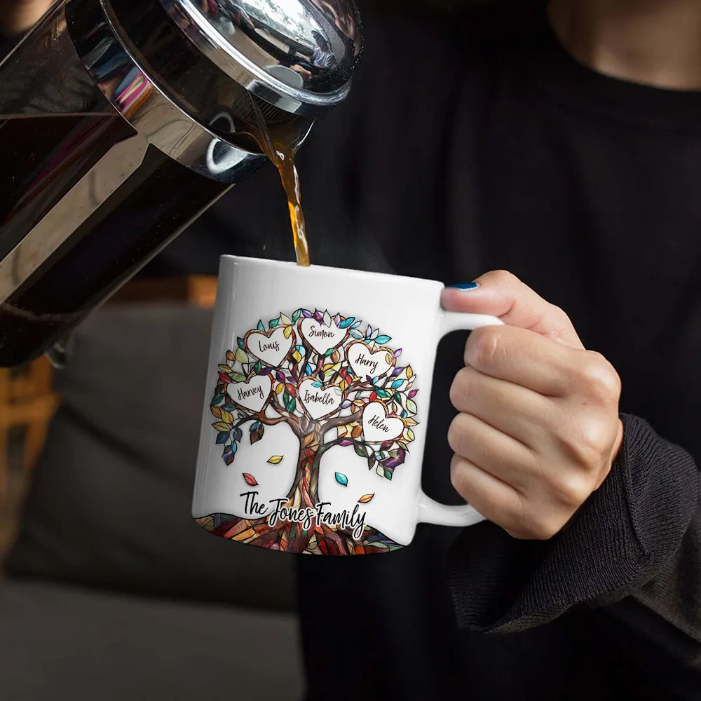 I Shook My Family Tree - Personalized 3D Inflated Effect Mug for Mom, Dad, and Grandma Mug PopCulturePrints