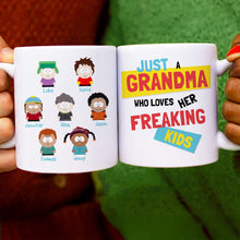 Load image into Gallery viewer, Personalized Christmas Mug for Grandma - Cartoon Kids Design Coffee Mug PopCulturePrints
