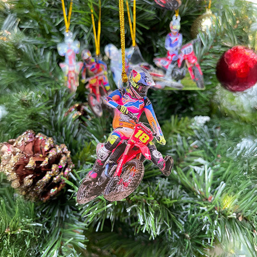 Personalized Motocross Lover Ornament - Custom Photo Gift Ornament PopCulturePrints