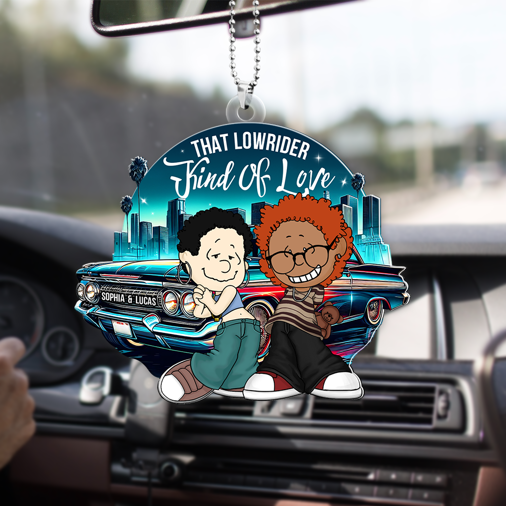 Personalized Lowrider Car Ornament for Couples - Unique Gift Ornament PopCulturePrints