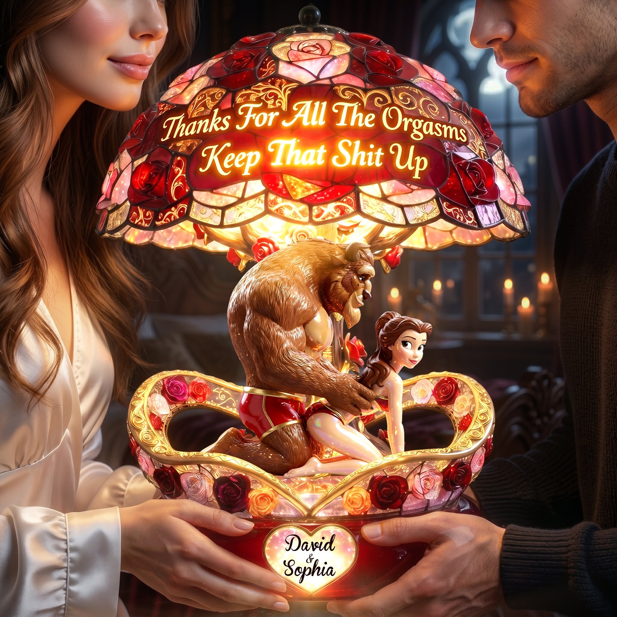 Naughty Fairy Tales Couple Acrylic Light Box - Personalized Gifts For Couple 05ohlu180626 Light Box PopCulturePrints