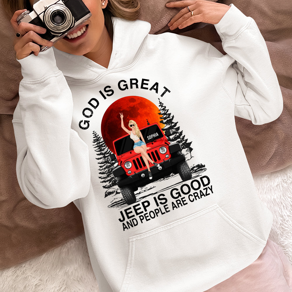 Personalized Jeep God Is Great Jeep Is Good Graphic T-Shirt