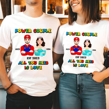 Load image into Gallery viewer, Personalized Couples Shirt - Valentine&#39;s Day Power Couple Design
