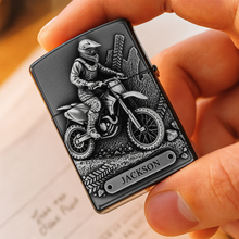 Load image into Gallery viewer, &quot;Ignite Your Passion for Motorsport!&quot; - Mud Trail Rider Personalized Lighter - Custom Gift for Motorcross Lovers Lighter PopCulturePrints
