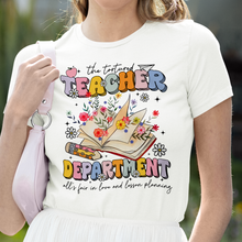 Load image into Gallery viewer, The Tortured Teacher Department - Whimsical Floral Graphic Tee
