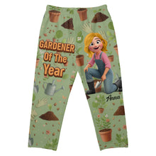 Load image into Gallery viewer, "Celebrate the Bloom!" - Personalized Garden Girl Pajama Pants - Gift for Gardeners and Plant Lovers Pajama Pant PopCulturePrints
