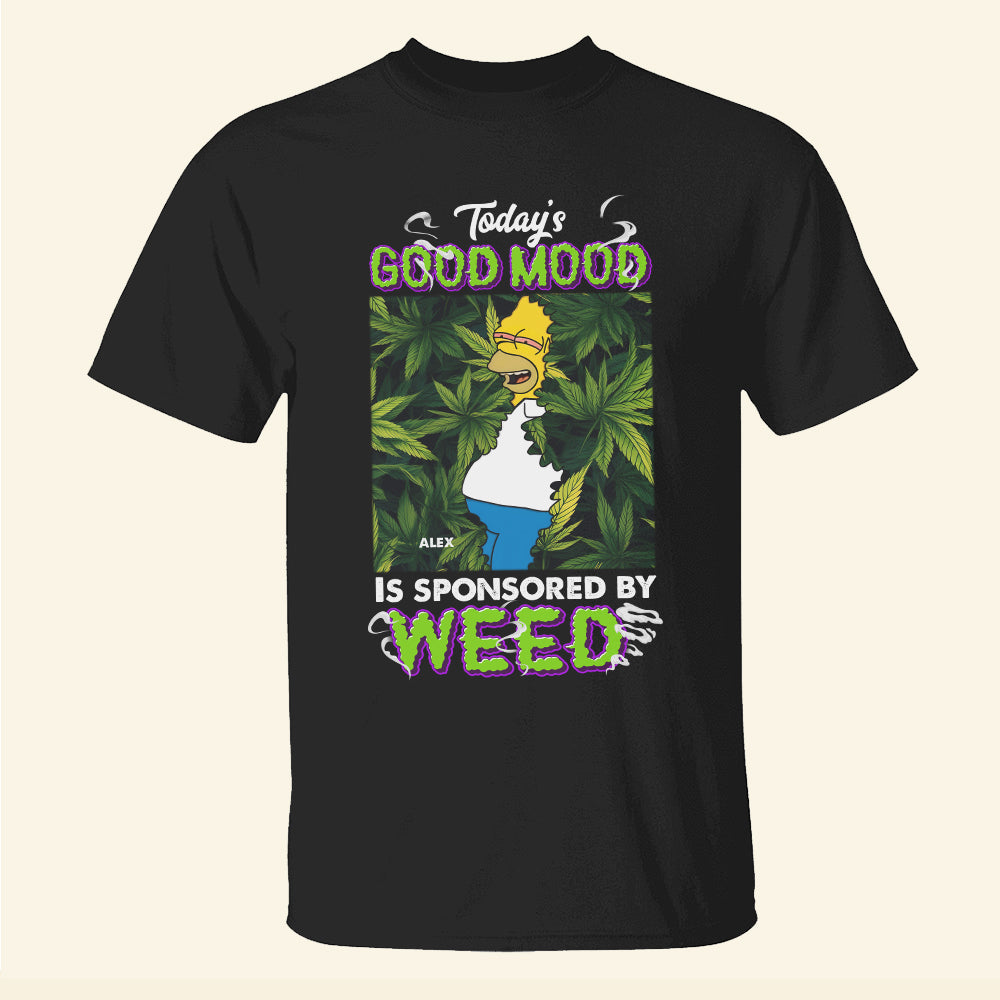 Simpsons-Inspired 'Today's Good Mood Is Sponsored By Weed' T-Shirt