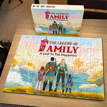 Load image into Gallery viewer, Personalized Family Jigsaw Puzzle - The Legend of Family: A Link To Happiness Jigsaw Puzzles PopCulturePrints

