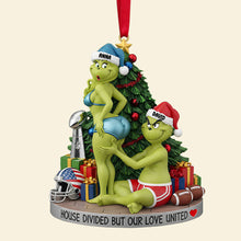 Load image into Gallery viewer, &quot;House Divided But Our Love United&quot; - Personalized Funny Christmas Ornament for Football Lovers Ornament PopCulturePrints
