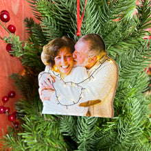 Load image into Gallery viewer, Personalized Couple Photo Ornament - Custom Gift Ornament PopCulturePrints
