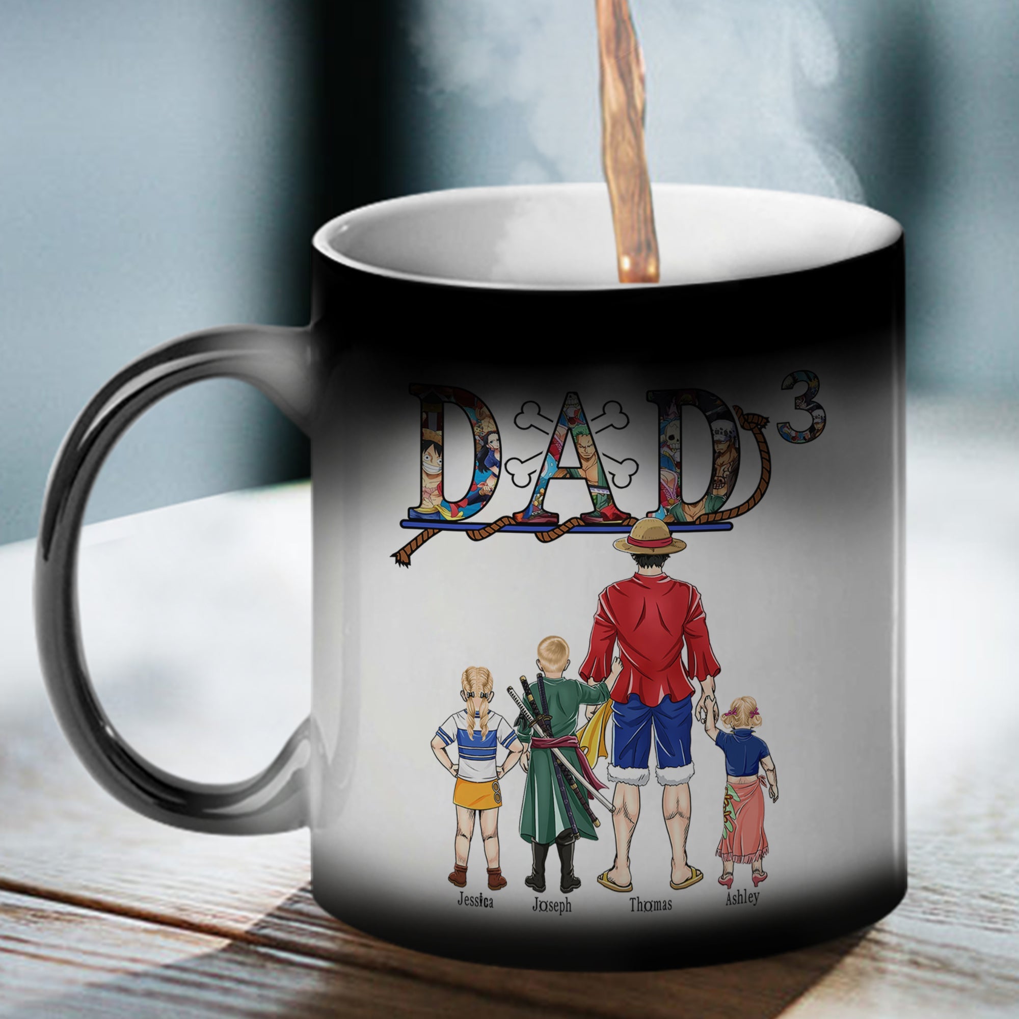 Personalized Magic Mug for Dad - Anime Design Coffee Mug PopCulturePrints