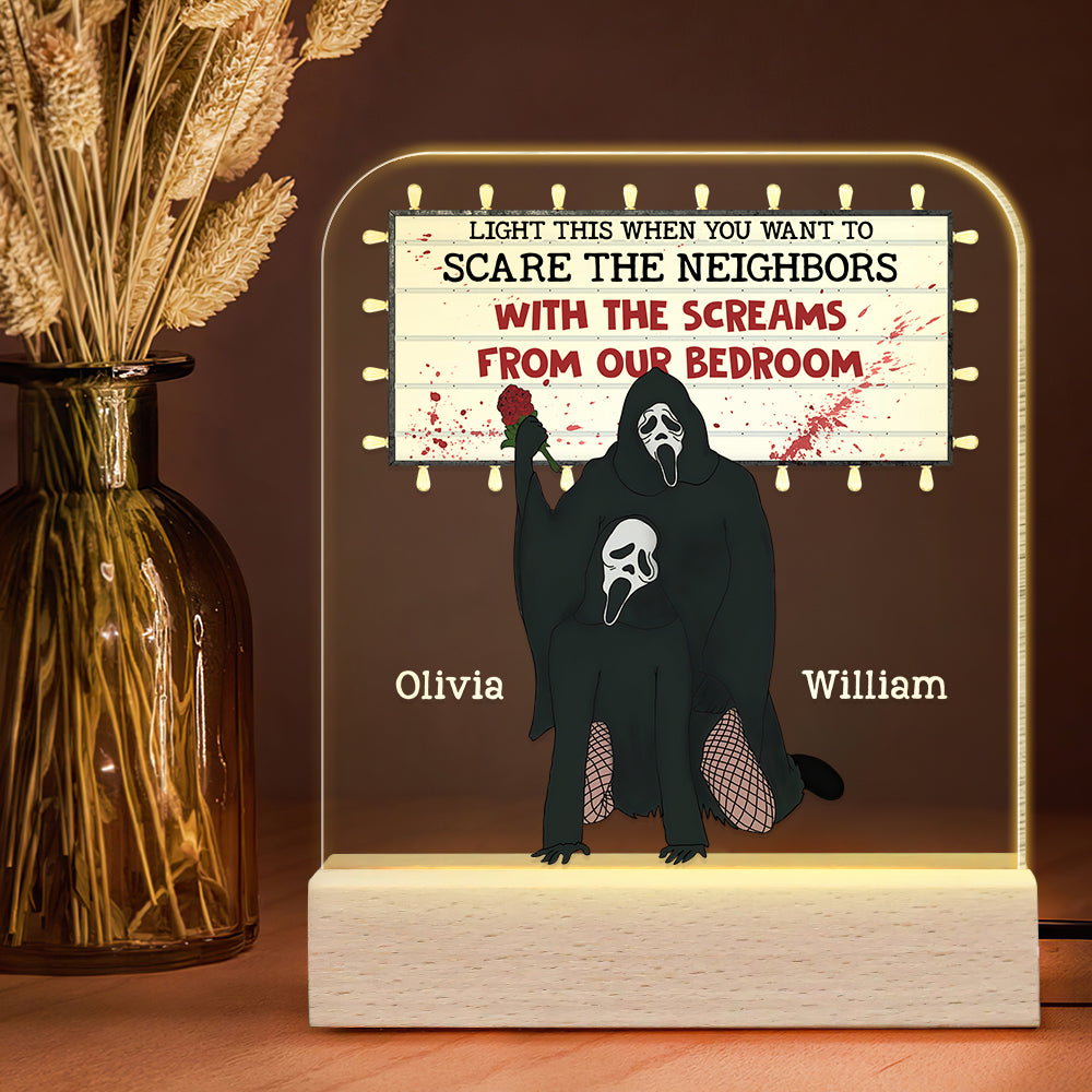 Personalized Horror Romance LED Light - Movie Fan Gift for Valentine's Day Gifts Led Night Light PopCulturePrints