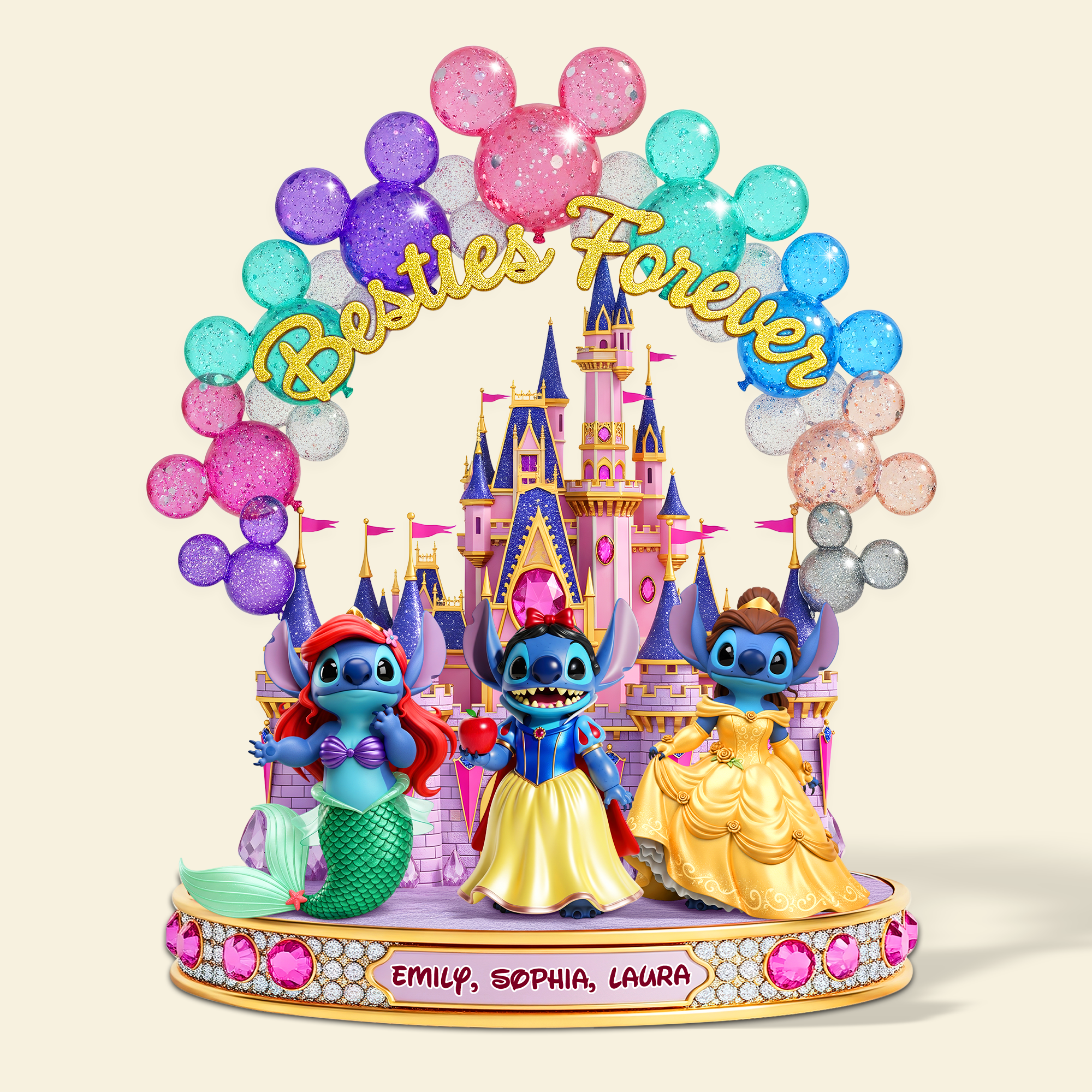 Besties Forever: Celebrate Your Friendship with Personalized Cute Monster Plaque Shaped Plaques PopCulturePrints