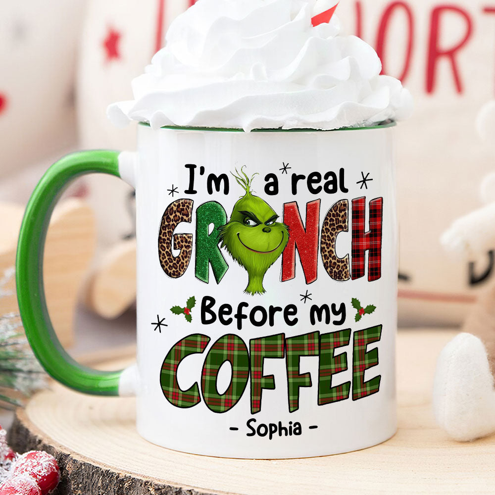 Personalized Grumpy Before Coffee Mug - Christmas Gift for Coffee Lovers