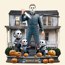 Load image into Gallery viewer, &quot;Horror Dad: Slay in Style!&quot; - Personalized Acrylic Plaque Gift for Dad, Grandpa and More Shaped Plaques PopCulturePrints

