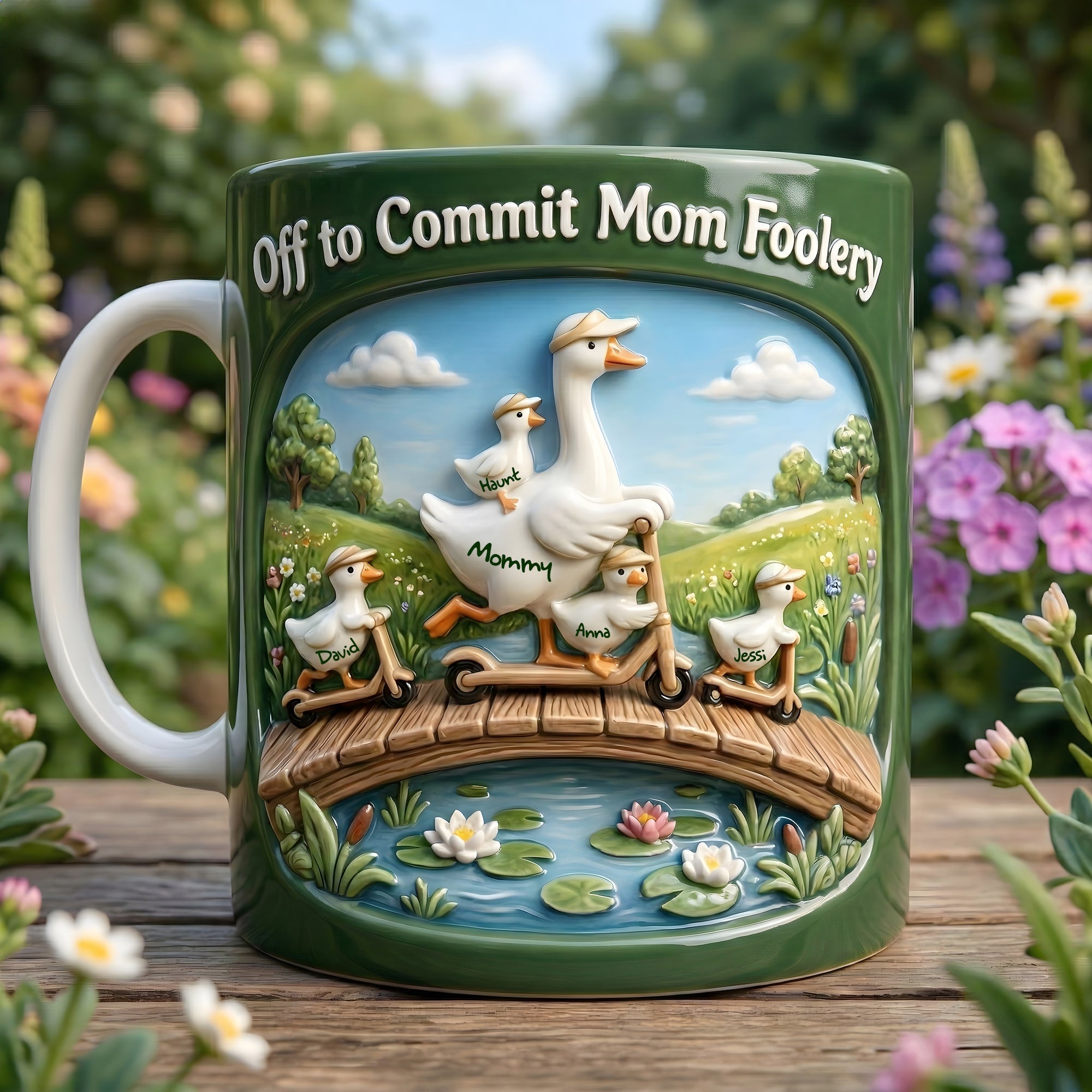 Off to Commit Mom Foolery - Cool Goose Mom Coffee Mug - Personalized Gift for Moms and Grandmas Coffee Mug PopCulturePrints