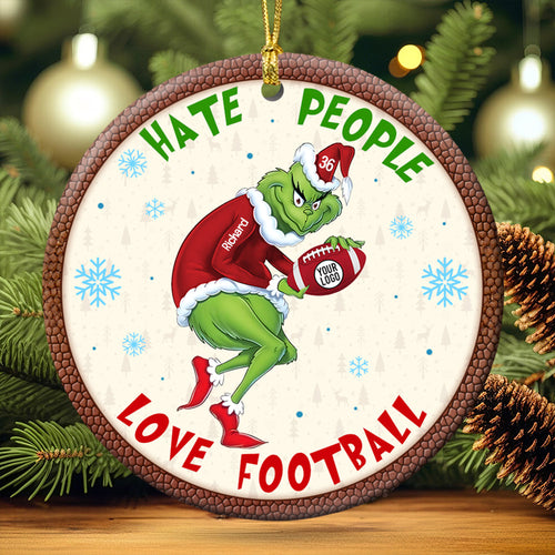 Customized Christmas Ornament for Football Enthusiasts Ornament PopCulturePrints